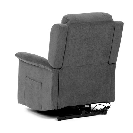 Relaxační křeslo Autronic Relaxační křeslo s elektrickým ovládáním, pomoc při vstávání, potah šedá látka, 2 motory (TV-7072 GREY2) (11)