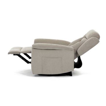 Relaxační křeslo Autronic Relaxační křeslo s elektrickým ovládáním, pomoc při vstávání, potah lanýžová látka, 2 motory (TV-7072 LAN2) (9)