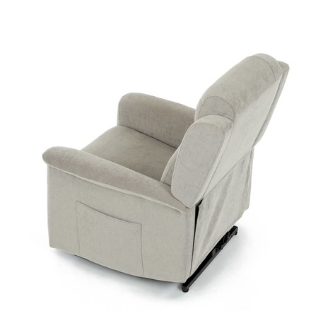 Relaxační křeslo Autronic Relaxační křeslo s elektrickým ovládáním, pomoc při vstávání, potah lanýžová látka, 2 motory (TV-7072 LAN2) (22)