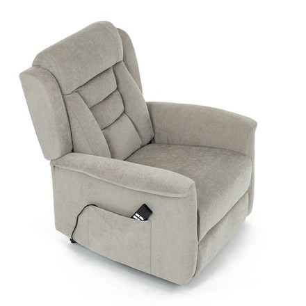 Relaxační křeslo Autronic Relaxační křeslo s elektrickým ovládáním, pomoc při vstávání, potah lanýžová látka, 2 motory (TV-7072 LAN2) (24)