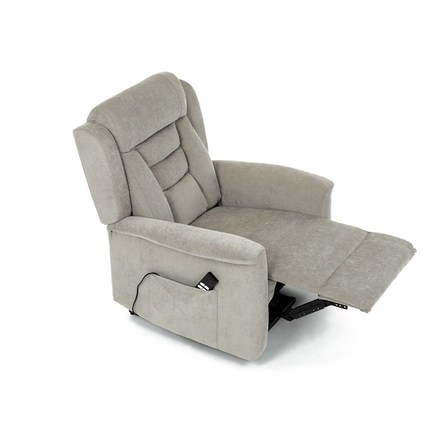 Relaxační křeslo Autronic Relaxační křeslo s elektrickým ovládáním, pomoc při vstávání, potah lanýžová látka, 2 motory (TV-7072 LAN2) (25)