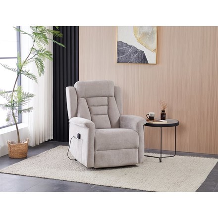 Relaxační křeslo Autronic Relaxační křeslo s elektrickým ovládáním, pomoc při vstávání, potah lanýžová látka, 2 motory (TV-7072 LAN2) (34)