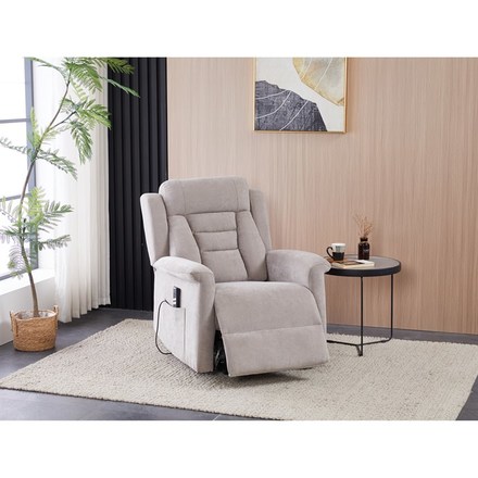 Relaxační křeslo Autronic Relaxační křeslo s elektrickým ovládáním, pomoc při vstávání, potah lanýžová látka, 2 motory (TV-7072 LAN2) (36)