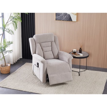 Relaxační křeslo Autronic Relaxační křeslo s elektrickým ovládáním, pomoc při vstávání, potah lanýžová látka, 2 motory (TV-7072 LAN2) (37)