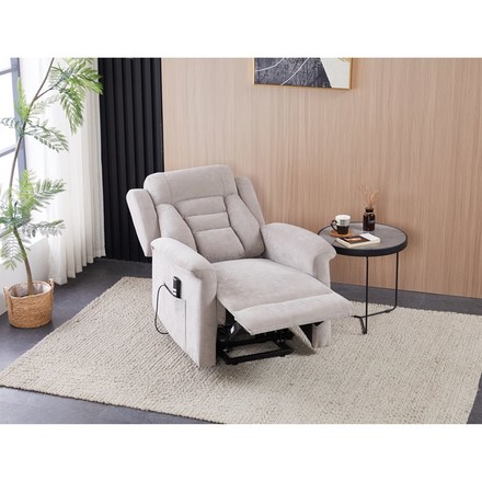 Relaxační křeslo Autronic Relaxační křeslo s elektrickým ovládáním, pomoc při vstávání, potah lanýžová látka, 2 motory (TV-7072 LAN2) (38)