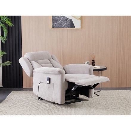 Relaxační křeslo Autronic Relaxační křeslo s elektrickým ovládáním, pomoc při vstávání, potah lanýžová látka, 2 motory (TV-7072 LAN2) (39)