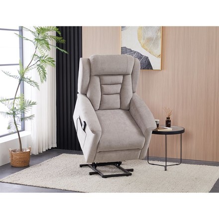 Relaxační křeslo Autronic Relaxační křeslo s elektrickým ovládáním, pomoc při vstávání, potah lanýžová látka, 2 motory (TV-7072 LAN2) (40)