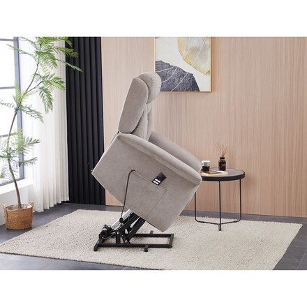 Relaxační křeslo Autronic Relaxační křeslo s elektrickým ovládáním, pomoc při vstávání, potah lanýžová látka, 2 motory (TV-7072 LAN2) (42)