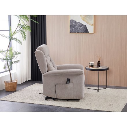 Relaxační křeslo Autronic Relaxační křeslo s elektrickým ovládáním, pomoc při vstávání, potah lanýžová látka, 2 motory (TV-7072 LAN2) (43)
