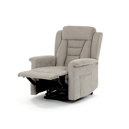 Relaxační křeslo Autronic Relaxační křeslo s elektrickým ovládáním, pomoc při vstávání, potah lanýžová látka, 2 motory (TV-7072 LAN2) (4)