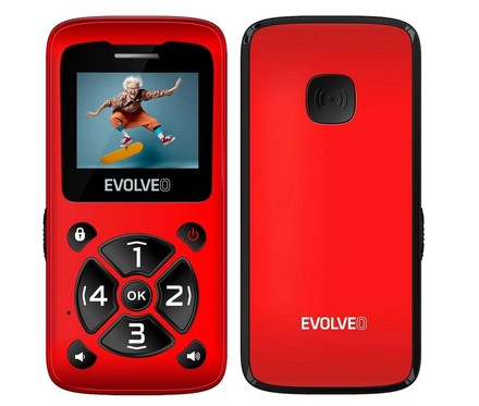 Mobilní telefon Evolveo EasyPhone ID Red