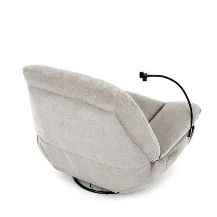 Televizní křeslo s elektrickým polohováním Autronic TV křeslo s elektrickým polohováním, držák telefonu, uložný box, zabudované ovládání, USB-A a USB-C, rotace do 240 (TV-7081 LAN2) (27)