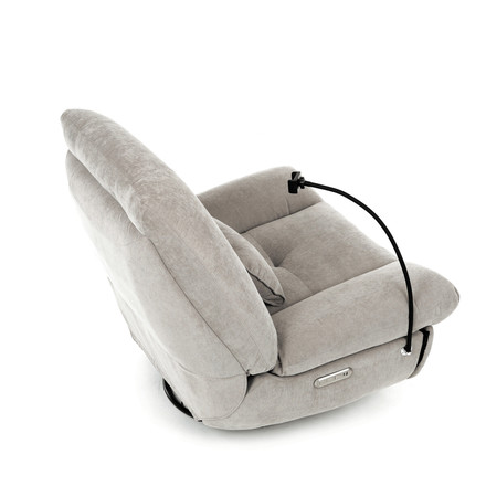 Televizní křeslo s elektrickým polohováním Autronic TV křeslo s elektrickým polohováním, držák telefonu, uložný box, zabudované ovládání, USB-A a USB-C, rotace do 240 (TV-7081 LAN2) (28)