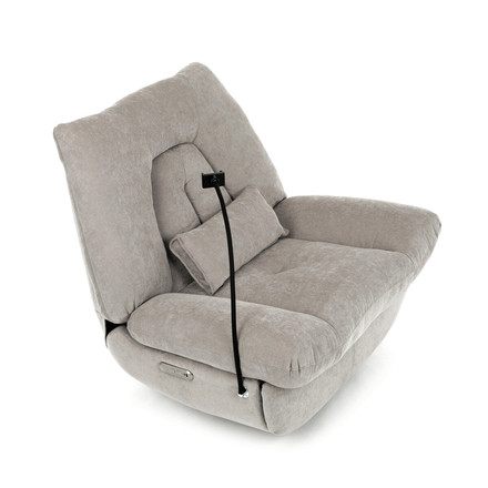 Televizní křeslo s elektrickým polohováním Autronic TV křeslo s elektrickým polohováním, držák telefonu, uložný box, zabudované ovládání, USB-A a USB-C, rotace do 240 (TV-7081 LAN2) (32)