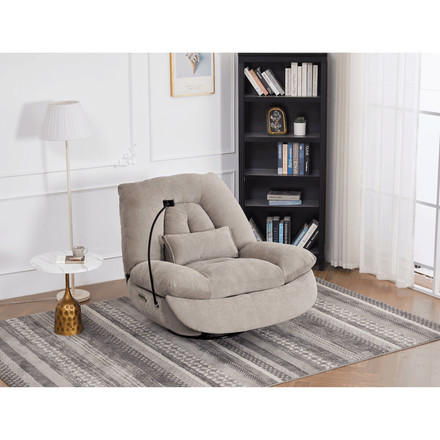 Televizní křeslo s elektrickým polohováním Autronic TV křeslo s elektrickým polohováním, držák telefonu, uložný box, zabudované ovládání, USB-A a USB-C, rotace do 240 (TV-7081 LAN2) (41)