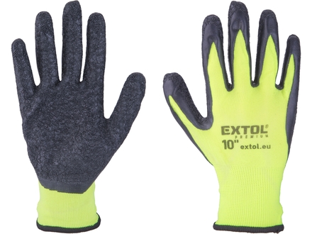 Zahradní rukavice Extol Premium 8856646 rukavice nylonové, bezešvé, polomáčené v latexu, velikost 10"