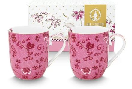 Sada hrnků Pip Studio Small Jolie Flowers Pink 145ml