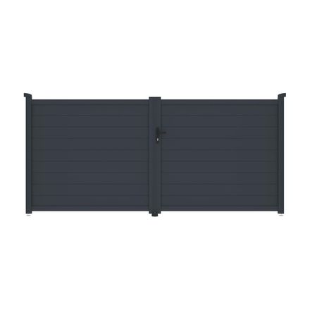 Brána G21 Orlando 350x158 cm dvoukřídlá, antracitová