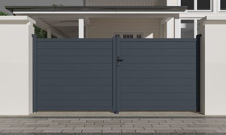 Brána G21 Orlando 350x158 cm dvoukřídlá, antracitová (4)