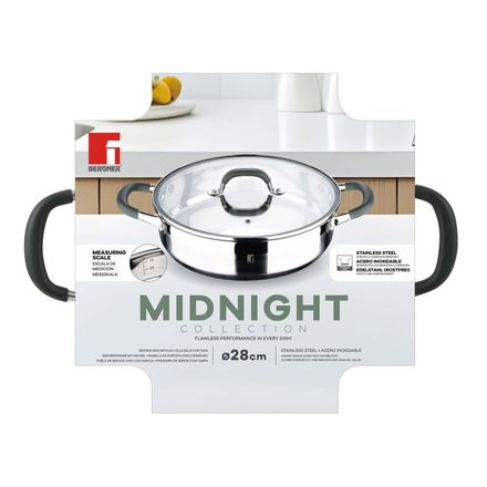 Pánev s poklicí Bergner BG-32128-MM nerez MIDNIGHT 28 cm 3,8 litru (5)