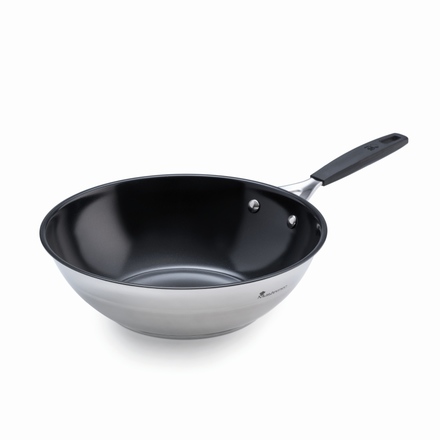 Pánev WOK s nepřilnavým povrchem Masterpro BGEU-3770 SMART 28 cm stříbrná
