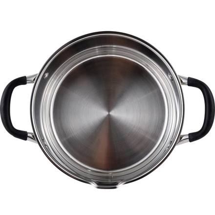 Hrnec s poklicí Masterpro BGMP-1502-BK nerez FOODIES 24 cm 5 litrů (2)