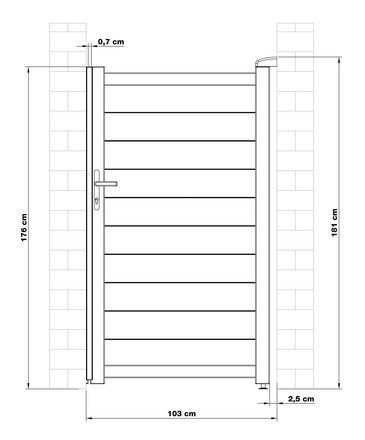 Branka G21 Orlando 100x173 cm pravá, antracitová (8)