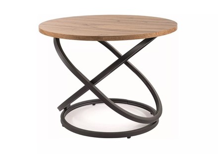 Konferenční stolek Signal EOS D, MDF dub Artisan/černá, 60cm (1)