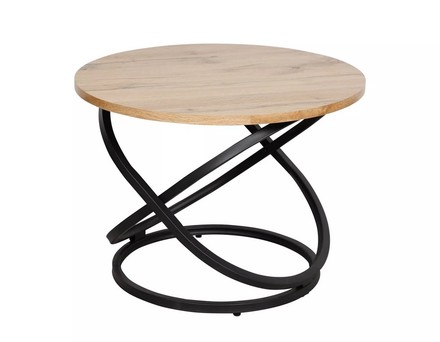 Konferenční stolek Signal EOS D, MDF dub Artisan/černá, 60cm