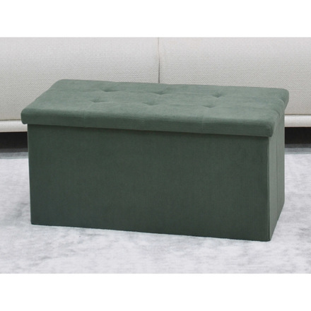 Taburet Autronic Taburet s úložným prostorem, zelená manšestrová látka (TAB-472 GRN6) (17)