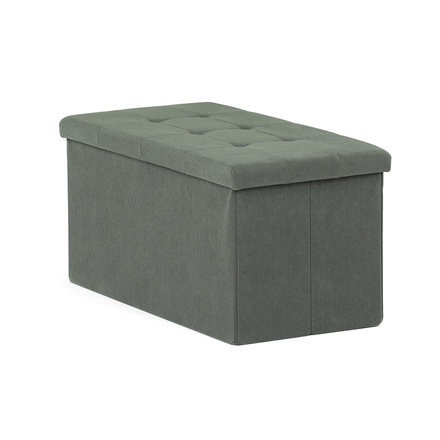 Taburet Autronic Taburet s úložným prostorem, zelená manšestrová látka (TAB-472 GRN6) (4)