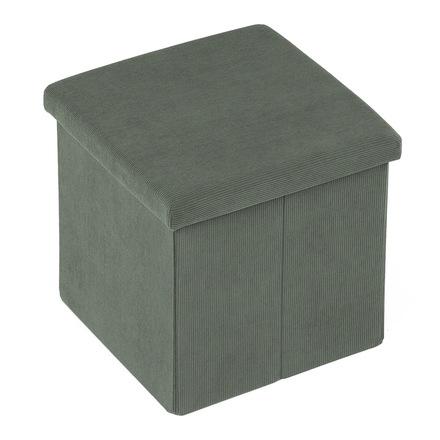 Taburet Autronic Taburet s úložným prostorem, zelená manšestrová látka (TAB-471 GRN6) (9)