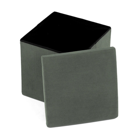 Taburet Autronic Taburet s úložným prostorem, zelená manšestrová látka (TAB-471 GRN6) (10)