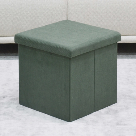 Taburet Autronic Taburet s úložným prostorem, zelená manšestrová látka (TAB-471 GRN6) (14)