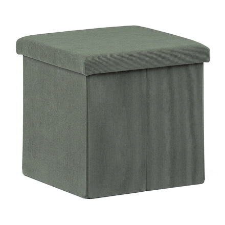 Taburet Autronic Taburet s úložným prostorem, zelená manšestrová látka (TAB-471 GRN6) (4)