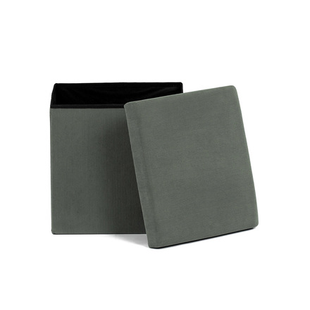 Taburet Autronic Taburet s úložným prostorem, zelená manšestrová látka (TAB-471 GRN6) (5)