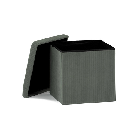 Taburet Autronic Taburet s úložným prostorem, zelená manšestrová látka (TAB-471 GRN6) (6)