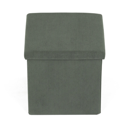 Taburet Autronic Taburet s úložným prostorem, zelená manšestrová látka (TAB-471 GRN6) (7)