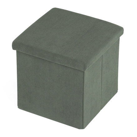 Taburet Autronic Taburet s úložným prostorem, zelená manšestrová látka (TAB-471 GRN6) (8)