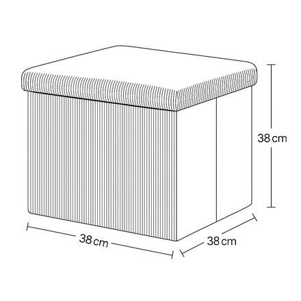 Taburet Autronic Taburet s úložným prostorem, černá manšestrová látka (TAB-471 BK6) (15)