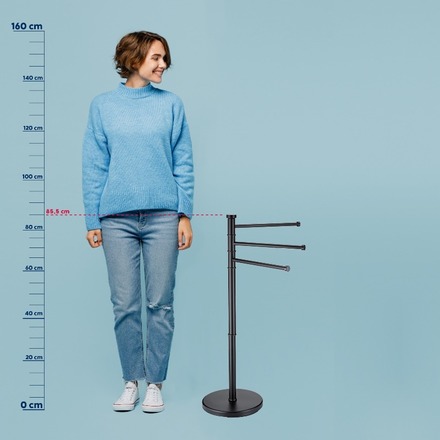 Držák na ručníky Kela KL-18976 Swing lakovaná nerez, černý 85,5 x 28,5 (5)