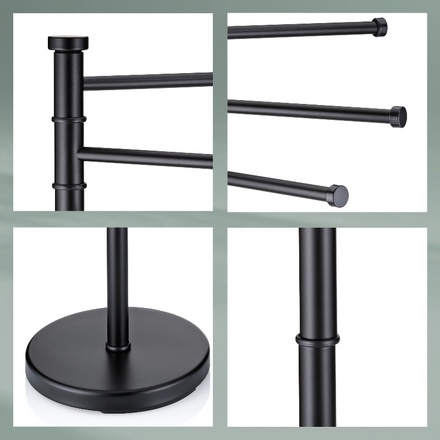 Držák na ručníky Kela KL-18976 Swing lakovaná nerez, černý 85,5 x 28,5 (6)