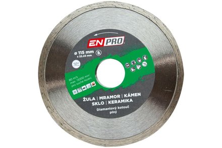 Kotouč diamantový Enpro Kotouč diamantový plný O 115 x 1.2 x 22.3 mm
