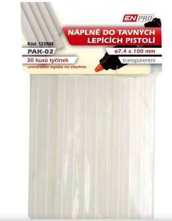 Lepidlo Enpro Lepidlo tavné PAK 02, O 7,4 x 100 mm, 30 ks, transparentní