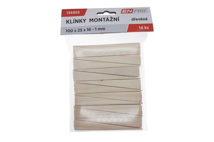 Klínky Enpro Klínky montážní dřevěné, 55 x 20 x 6 - 0 mm, 20 ks (3)