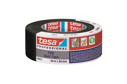 Páska opravná Tesa Páska opravná textilní, 50 m x 50 mm, černá, Duct Tape (1)