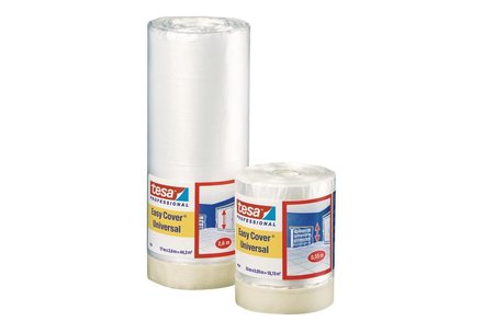 Zakrývací fólie Tesa Fólie zakrývací s páskou 4368, vnitřní, 33 m x 550 mm, transparentní