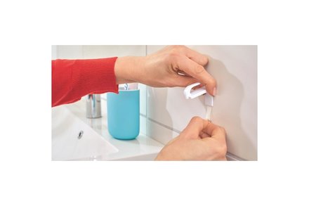 Háček lepicí Tesa Háček lepicí, obdelníkový, malý, bílý, Powerstrips (1)