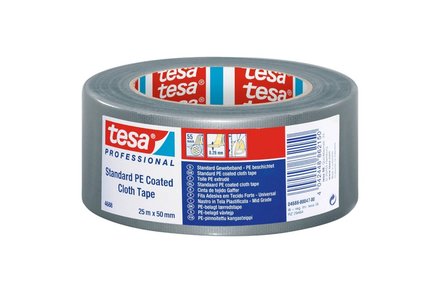 Páska textilní Tesa Páska textilní gaffer, 25 m x 50 mm, stříbrná, 4688