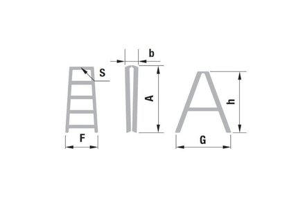 Schůdky Alve Schůdky Al, 4 příčky, oboustranné (6)